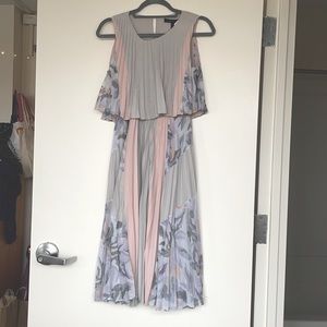 BCBGMAXAZRIA pastel pleated maxi dress